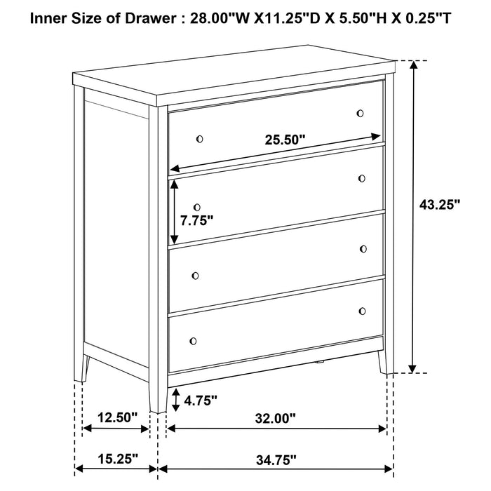Wilkes 4 & 5 Piece E.King, Queen, Twin, & Full Bedroom Set - U&U Home Budget Furniture (Carteret, NJ)