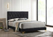 Kendall Panel Bed E.King, & Queen Black & White - U&U Home Budget Furniture (Carteret, NJ)