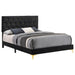 Kendall Panel Bed E.King, & Queen Black & White - U&U Home Budget Furniture (Carteret, NJ)