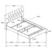 Kendall Panel Bed E.King, & Queen Black & White - U&U Home Budget Furniture (Carteret, NJ)