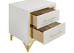Lucia 4 & 5 Piece Bedroom Set King & Queen Beige & Grey - U&U Home Budget Furniture (Carteret, NJ)