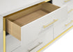 Lucia 4 & 5 Piece Bedroom Set King & Queen Beige & Grey - U&U Home Budget Furniture (Carteret, NJ)