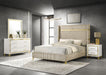 Lucia 4 & 5 Piece Bedroom Set King & Queen Beige & Grey - U&U Home Budget Furniture (Carteret, NJ)