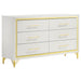 Lucia 4 & 5 Piece Bedroom Set King & Queen Beige & Grey - U&U Home Budget Furniture (Carteret, NJ)
