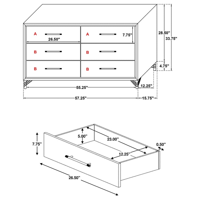 Lucia 4 Pc Bedroom Set - U&U Home Budget Furniture (Carteret, NJ)