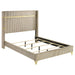 Lucia 4 & 5 Piece Bedroom Set King & Queen Beige & Grey - U&U Home Budget Furniture (Carteret, NJ)