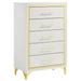 Lucia 4 & 5 Piece Bedroom Set King & Queen Beige & Grey - U&U Home Budget Furniture (Carteret, NJ)