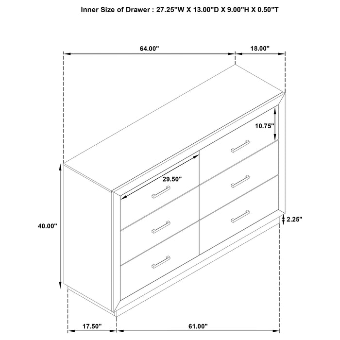 Kenora 4 & 5 Piece Bedroom Set E.King, Queen, & Cal.king - U&U Home Budget Furniture (Carteret, NJ)