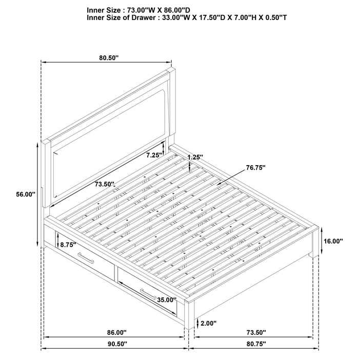 Kenora 5 Pc Bedroom Set - U&U Home Budget Furniture (Carteret, NJ)