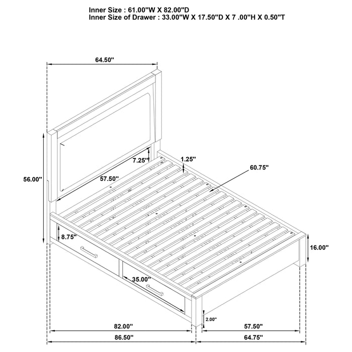 Kenora 4 & 5 Piece Bedroom Set E.King, Queen, & Cal.king - U&U Home Budget Furniture (Carteret, NJ)