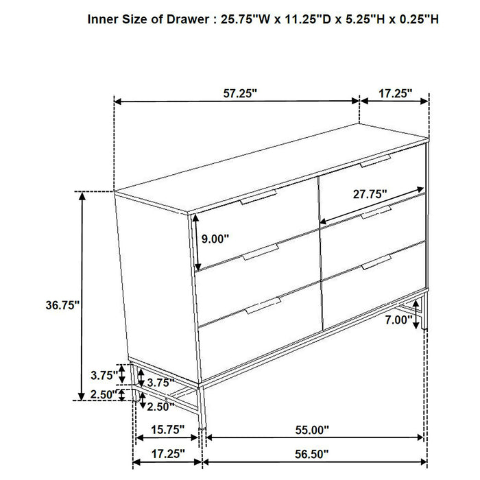 Sonora 4 Pc Bedroom Set - U&U Home Budget Furniture (Carteret, NJ)