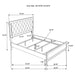 Sonora California King, E.King, & Queen Bed - U&U Home Budget Furniture (Carteret, NJ)