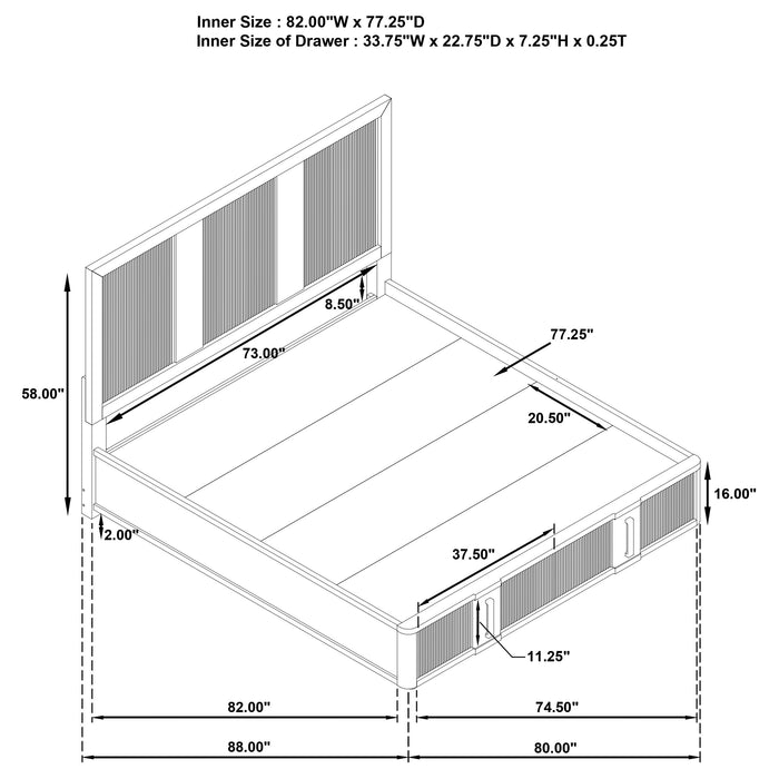 Terrace 4 & 6 Piece E.King, Cal.King, & Queen Bedroom Set - U&U Home Budget Furniture (Carteret, NJ)