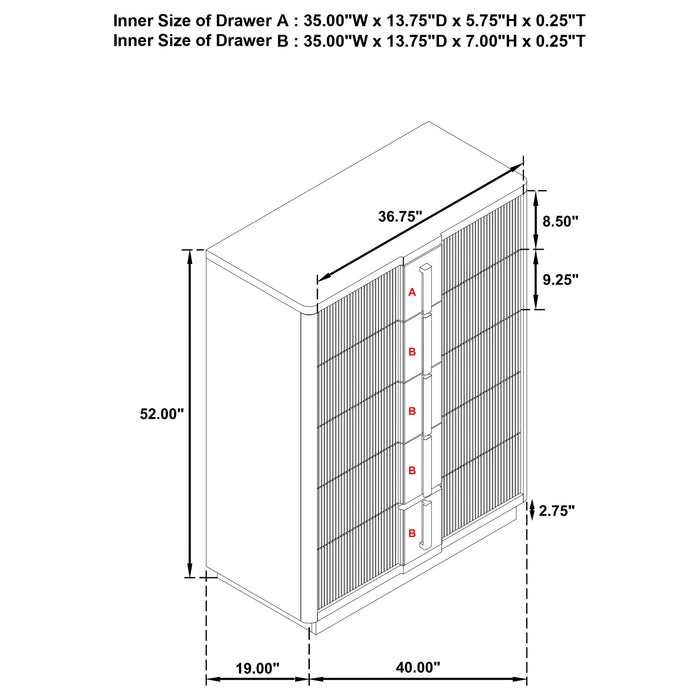 Terrace Chest - U&U Home Budget Furniture (Carteret, NJ)