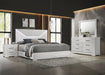 Ives 4 & 5 Piece Bedroom Set E.king & Queen White & Grey - U&U Home Budget Furniture (Carteret, NJ)