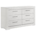 Ives 4 & 5 Piece Bedroom Set E.king & Queen White & Grey - U&U Home Budget Furniture (Carteret, NJ)