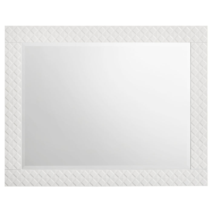Ives 4 & 5 Piece Bedroom Set E.king & Queen White & Grey - U&U Home Budget Furniture (Carteret, NJ)