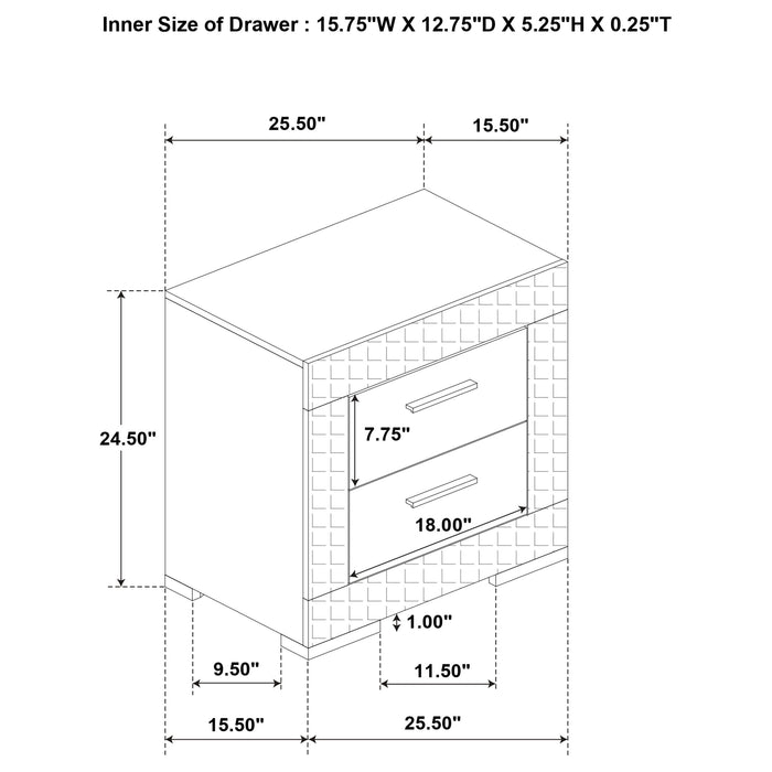 Ives 4 & 5 Piece Bedroom Set E.king & Queen White & Grey - U&U Home Budget Furniture (Carteret, NJ)