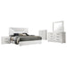 Ives 4 & 5 Piece Bedroom Set E.king & Queen White & Grey - U&U Home Budget Furniture (Carteret, NJ)