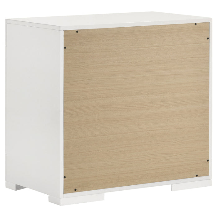 Ives 4 & 5 Piece Bedroom Set E.king & Queen White & Grey - U&U Home Budget Furniture (Carteret, NJ)