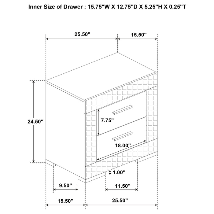 Ives 4 & 5 Piece Bedroom Set E.king & Queen White & Grey - U&U Home Budget Furniture (Carteret, NJ)