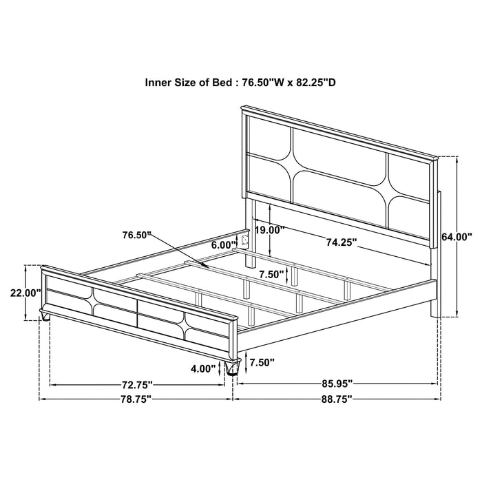 Olivia 4 & 5 Piece Bedroom Set E.King, Queen, & Cal.King - U&U Home Budget Furniture (Carteret, NJ)