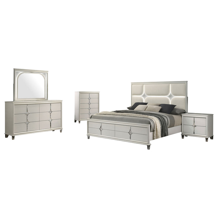 Olivia 4 & 5 Piece Bedroom Set E.King, Queen, & Cal.King - U&U Home Budget Furniture (Carteret, NJ)