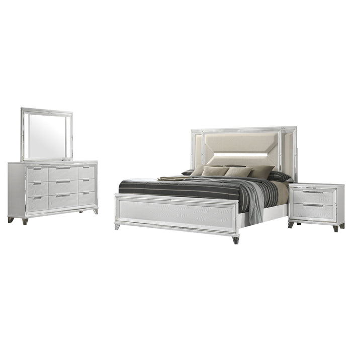 Marmore 4 & 5 Pc E.king, Cal.king, & Queen Bedroom Set - U&U Home Budget Furniture (Carteret, NJ)