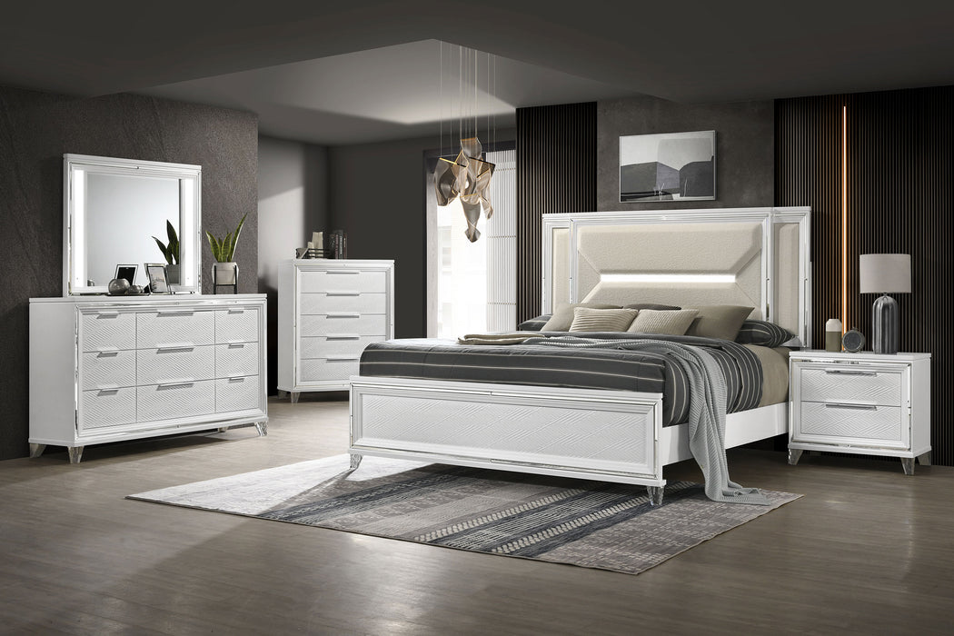 Marmore 4 & 5 Pc E.king, Cal.king, & Queen Bedroom Set - U&U Home Budget Furniture (Carteret, NJ)