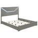 Ives 4 & 5 Piece Bedroom Set E.king & Queen White & Grey - U&U Home Budget Furniture (Carteret, NJ)