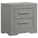 Ives 4 & 5 Piece Bedroom Set E.king & Queen White & Grey - U&U Home Budget Furniture (Carteret, NJ)