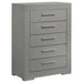 Ives 4 & 5 Piece Bedroom Set E.king & Queen White & Grey - U&U Home Budget Furniture (Carteret, NJ)
