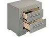 Ives 4 & 5 Piece Bedroom Set E.king & Queen White & Grey - U&U Home Budget Furniture (Carteret, NJ)