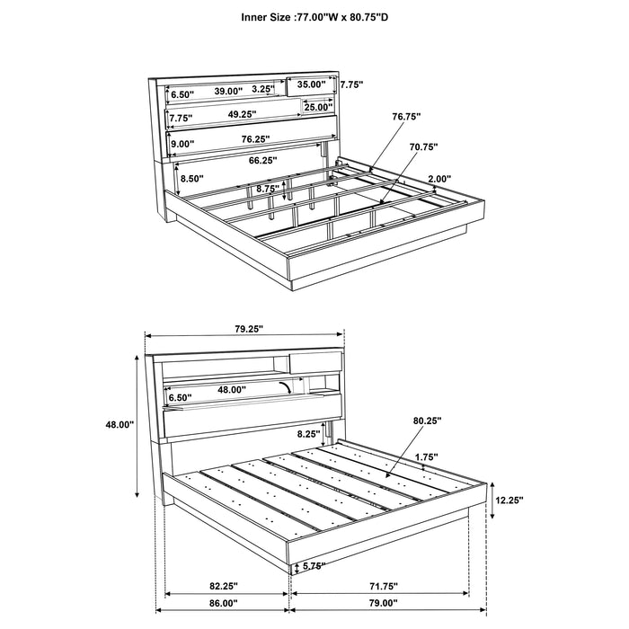 Fenwick 4 & 5 Piece Bedroom Set - U&U Home Budget Furniture (Carteret, NJ)
