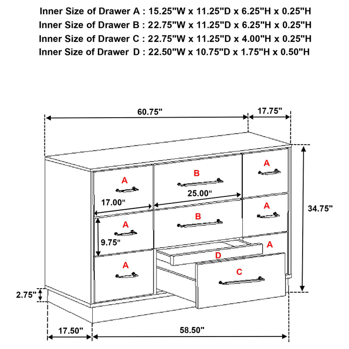 Fenwick Dresser - U&U Home Budget Furniture (Carteret, NJ)