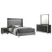 Lucia 4 & 5 Piece Bedroom Set King & Queen Beige & Grey - U&U Home Budget Furniture (Carteret, NJ)
