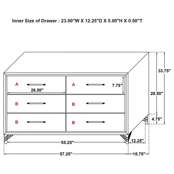Lucia 4 Pc Bedroom Set - U&U Home Budget Furniture (Carteret, NJ)