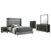 Lucia 4 & 5 Piece Bedroom Set King & Queen Beige & Grey - U&U Home Budget Furniture (Carteret, NJ)