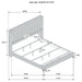Lucia 4 & 5 Piece Bedroom Set King & Queen Beige & Grey - U&U Home Budget Furniture (Carteret, NJ)