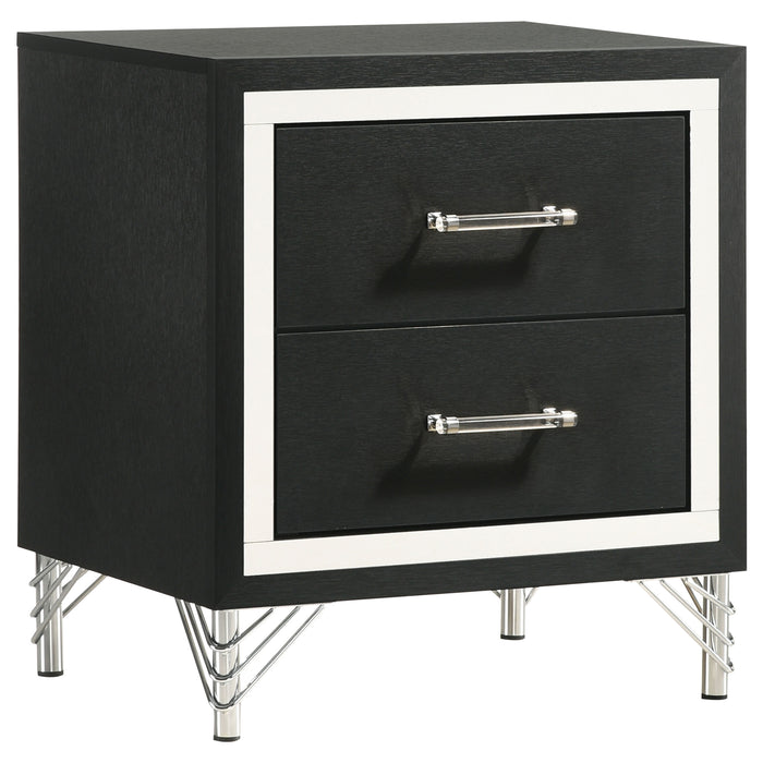 Lucia 4 & 5 Piece Bedroom Set King & Queen Beige & Grey - U&U Home Budget Furniture (Carteret, NJ)