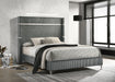 Lucia Eastern King & Queen Bed Beige & Grey - U&U Home Budget Furniture (Carteret, NJ)