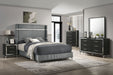 Lucia Eastern King & Queen Bed Beige & Grey - U&U Home Budget Furniture (Carteret, NJ)
