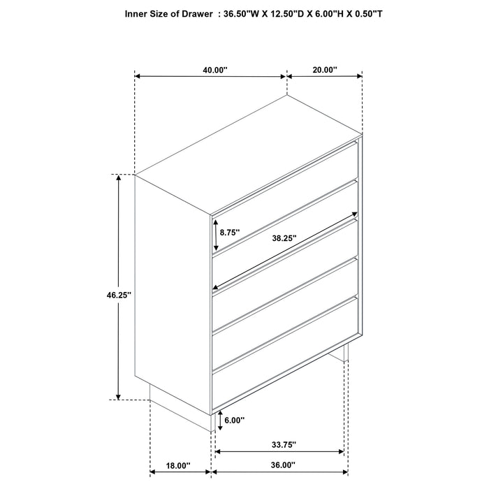 Glenwood 4 & 5 Piece Bedroom Set Eastren king & Queen - U&U Home Budget Furniture (Carteret, NJ)