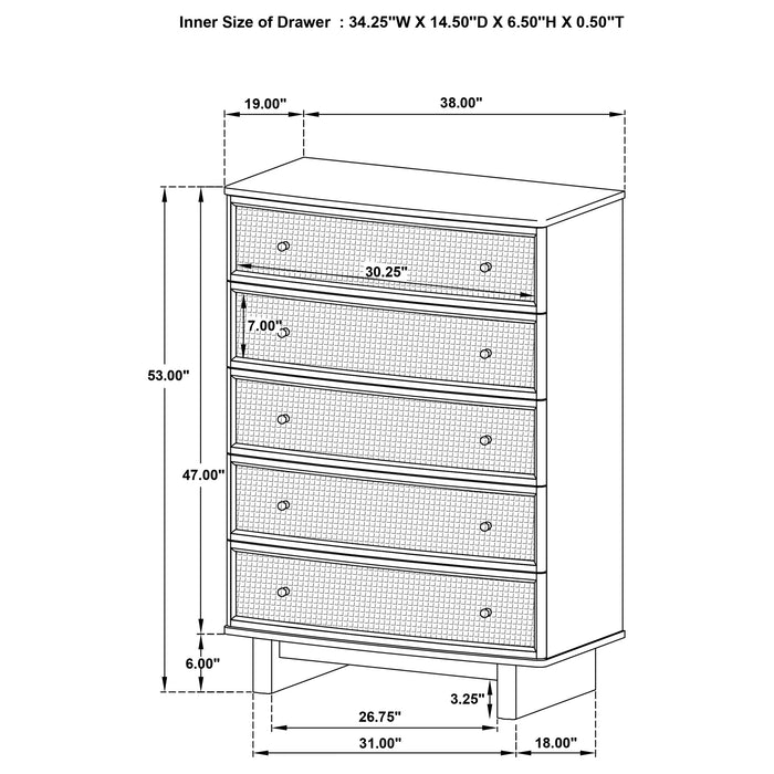 Kailani Chest of Drawers - U&U Home Budget Furniture (Carteret, NJ)