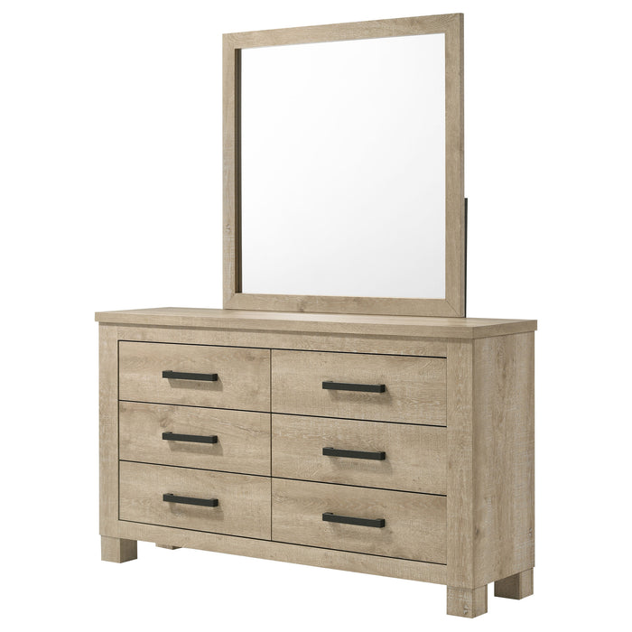 Oakglen Dresser With Mirrors - U&U Home Budget Furniture (Carteret, NJ)