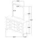 Oakglen Dresser With Mirrors - U&U Home Budget Furniture (Carteret, NJ)