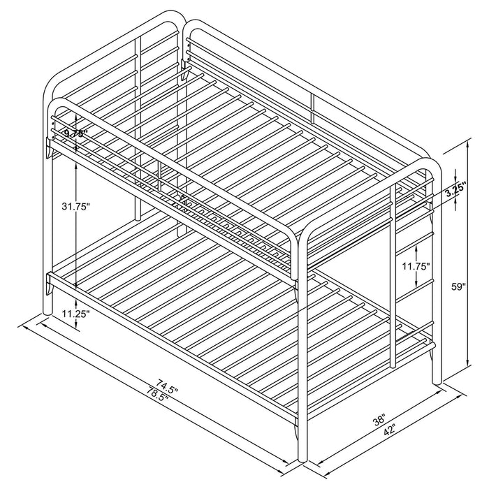 Morgan Bunk Beds - U&U Home Budget Furniture (Carteret, NJ)