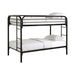 Morgan Twin Over Twin Bunk Bed Black & White - U&U Home Budget Furniture (Carteret, NJ)