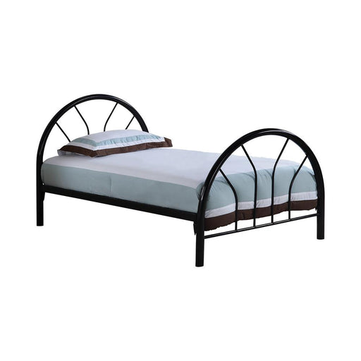 Marjorie Twin Platform Bed Black, Blue, & White - U&U Home Budget Furniture (Carteret, NJ)