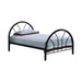 Marjorie Twin Platform Bed Black, Blue, & White - U&U Home Budget Furniture (Carteret, NJ)